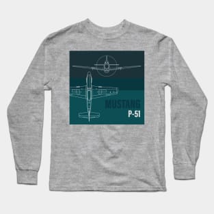 P-51 Mustang: Legendary Wings Long Sleeve T-Shirt